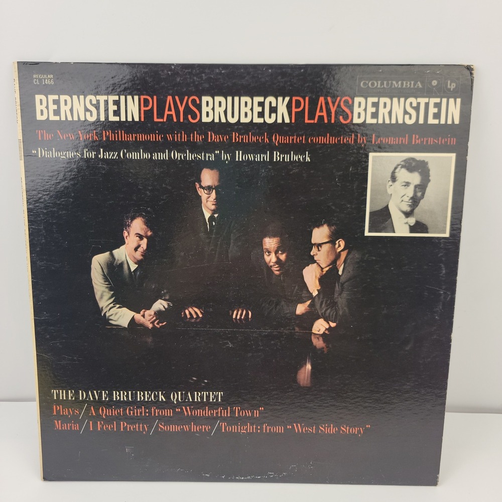 Bernstein Plays Brubeck Plays Bernstein Columbia 6-Eye Vinyl LP CL 1466 Mono